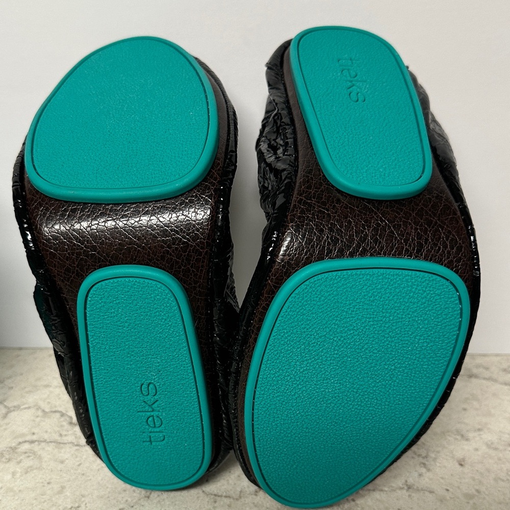 Tieks Shiny Black Ballet Flats - Picture 5 of 7
